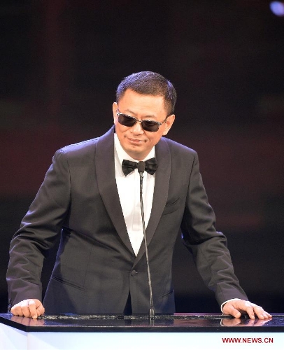 Karwai Wong attends the presentation ceremony of the 32nd Hong Kong Film Awards in south China's Hong Kong, April 13, 2013. (Xinhua/Chen Xiaowei)