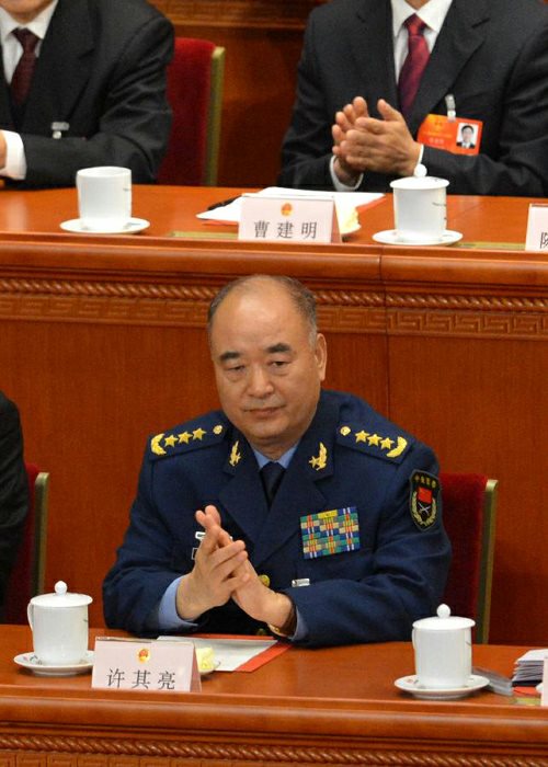 Xu Qiliang attends the fifth plenary meeting of the first session of the 12th National People's Congress (NPC) in Beijing, capital of China, March 15, 2013. Xu was endorsed as vice chairman of the Central Military Commission (CMC) of the People's Republic of China at the meeting here on Friday. (Xinhua/Wang Song)