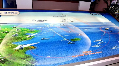 China's sea defense system consists of command center, detection systems, communication systems, evaluation system and combat system. Covering short, medium and long attack range, the combat weapon system has achieved the multiple-weapon-platform coordinated operations and has owned the capacity of saturation attack and precision strike from its shore-based, ship-based, submarine-based and air-based launch platforms.  (Source: xinhuanet.com/photo)