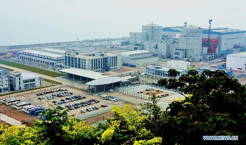 Photo taken on April 18, 2013 shows the Ningde Nuclear Power Plant in Ningde, southeast China's Fujian Province. The nuclear power plant made its generator No. 1 begin operating on Thursday, making it the first of its kind in the province. Ningde nuclear power plant, with four generators in the first phase of construction, is co-funded and jointly run by Guangdong Nuclear Power Group, Datang International Power Generation Co. Ltd., and Fujian Energy Group Co. Ltd. (Xinhua/Zhang Guojun)