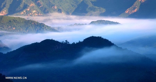 Photo taken on July 3, 2013 shows the scenery of the mountainous areas in Liulimiao Village of Huairou District, Beijing, capital of China. (Xinhua/Bu Xiangdong)