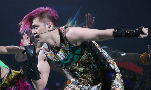 Pop singer Show Luo gives performance during a concert of his 2013 world tour 