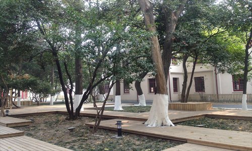 The elegant trees and courtyards in Gongyi Xintiandi, the former site of the Shanghai Children's Welfare Institute. Photo: Yang Zhenqi/GT