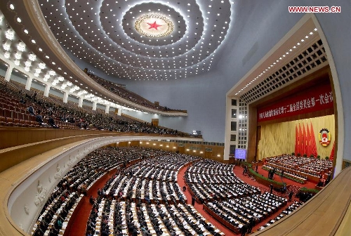  The closing meeting of the first session of the 12th National Committee of the Chinese People's Political Consultative Conference (CPPCC) is held at the Great Hall of the People in Beijing, capital of China, March 12, 2013. (Xinhua/Liu Weibing)