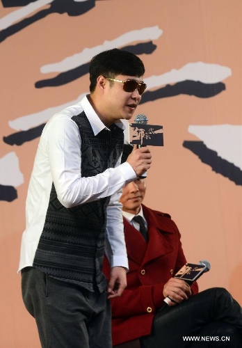 Actor Xiaoshenyang attends the premiere ceremony of Hong Kong director Wong Kar Wai's new film 