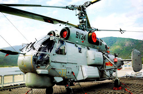 Ka-28 (export version of the Ka-27) anti-submarine helicopters. Photo:ifeng.com