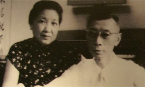 Fu Lei (right) and his wife Zhu Meifu Photo: IC