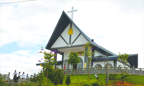 A church in Longchuan, Yunnan Province. Photo: Courtesy of Three-Self Patriotic Movement Committee of Protestant Churches in China