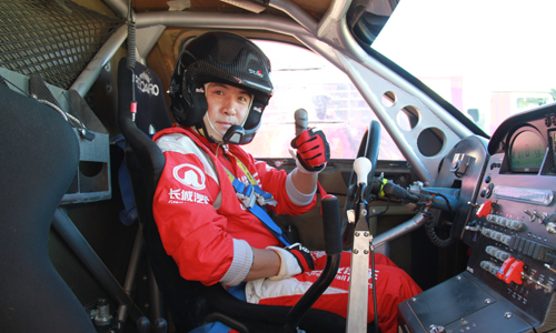 Zhou Yong in his car during practice. Photo: Courtesy of Great Wall