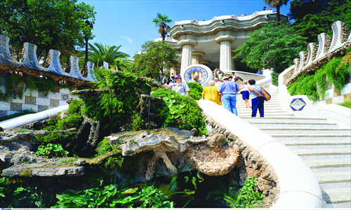 Park Güell, a UNESCO World Heritage Site famed for its porcelain works in Barcelona, Spain. Photo: IC