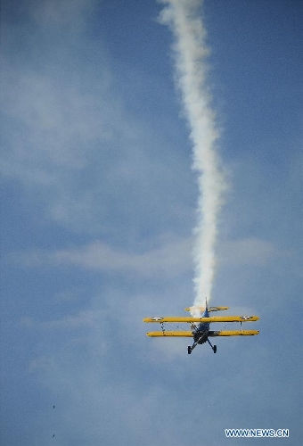 Guatemalan pilot Martin Keller performs during the 