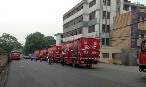 Coca cola donation truck