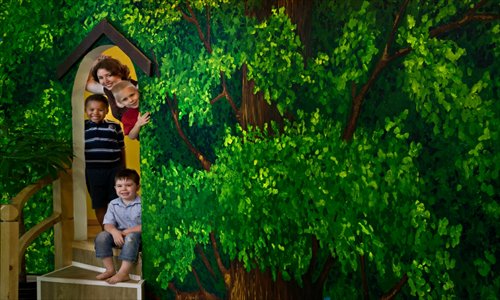 Children play at the TreeHouse Family Cafe and Playground. Photo: Courtesy of the TreeHouse