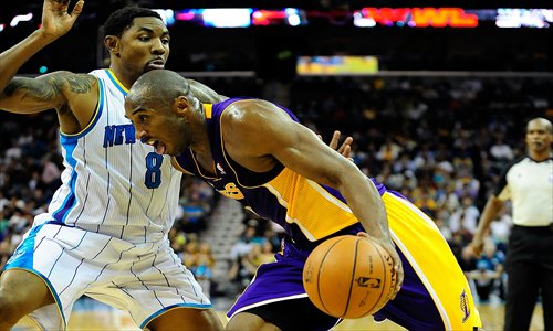Kobe Bryant of the Los Angeles Lakers. Photo: AFP