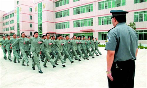 File photo: A re-education through labor center in Guizhou Province. Photo: Southcn.com