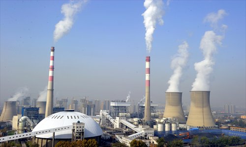 A central heating plant in Xi'an, Northwest China's Shaanxi Province, from which the heat source is transmitted throughout the city via underground pipelines. Photo: CFP