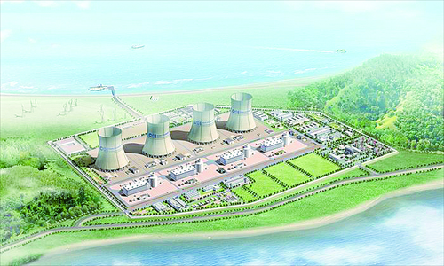 An artist rendering of the nuclear power plant in Pengze. Photo: Courtesy of pengze.gov.cn
