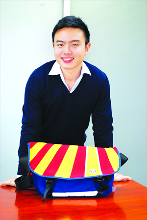 Augustine Goh says these colorful bags will help you live fast and die old. Photo: Courtesy of Wilkinson Group