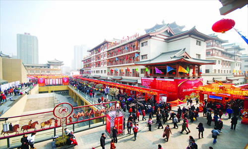A view of  the Tang Dynasty West Market in Xi'an, the capital of Shaanxi province Photo: CFP