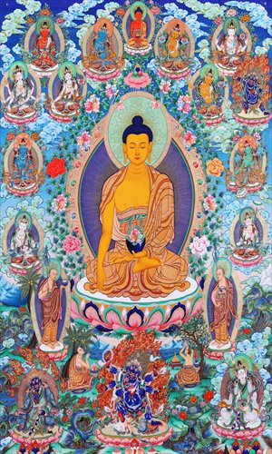 Thangka paintings by Chudri and Tashi Gyatso