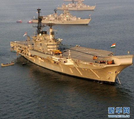 India's only aircraft carrier, the INS Viraat, is a warship that was purchased from the United Kingdom. It was formerly known as the HMS Hermes before being refitted by India. Photo: Xinhua