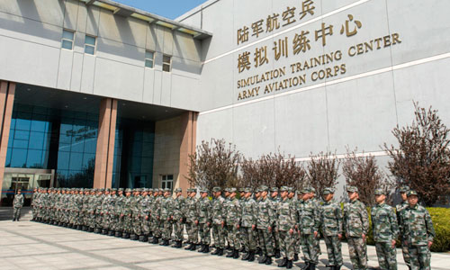 Photos of China’s Simulation Training Center Army Aviation Corps were released to the public for the first time after Dempsey’s visit on April 24.