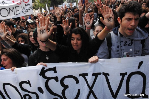 Ordinary Cypriots step in the streets to protest against the massive 