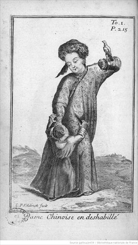 Lettres Chinoises illustrates 18th-century European views of China like this illustration of a Chinese woman's dress.Photos:Courtesy of Central Compilation & Translation Press