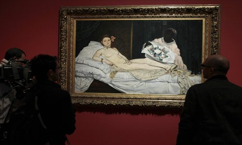 
Main: Manet's Olympia on display at the Orsay Museum in Paris Photo: IC