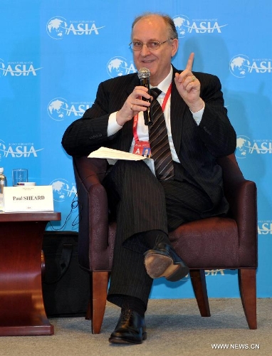 Paul Sheard, executive managing director, chief global economist and head of Global Economics and Research of Standard & Poor's, speaks during the sub-forum 