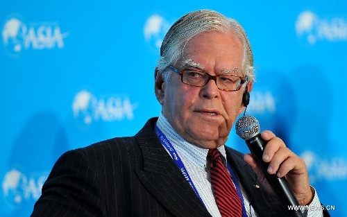 Robin Chambers, co-founder and senior partner of Chambers and Company International Lawyers, speaks during the sub-forum 