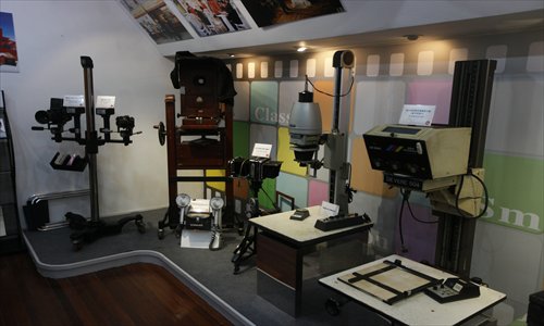 Photographic equipment used by the Shanghai New People Photograph Company over the past 70 years. Photo: Cai Xianmin/GT