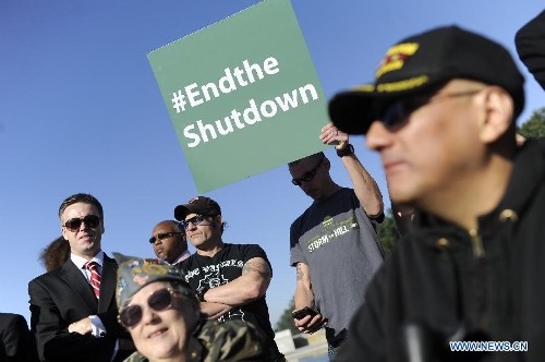 US veterans rally to demand end to government shutdown - Global Times