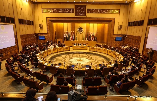 Arab League (AL) permanent delegates are seen during an emergency meeting at the level of permanent delegates to discuss the latest Israeli assaults on Al-Aqsa mosque, one of the three most sacred mosques for Muslims, at the AL headquarters in Cairo, May 12, 2013. (Xinhua/Amru Salahuddien) 