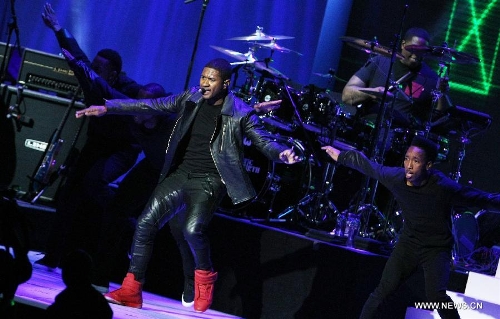 Singer Usher performs during the 