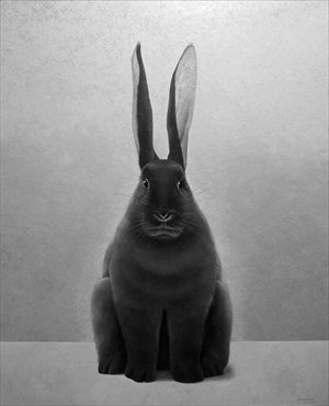 Painting Black Hare by artist Shao Fan Photo: Courtesy of Shao Fan
