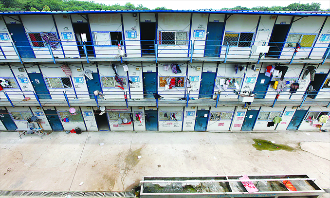 Conjugal dorms for migrant workers at the Nanjing Daishan low-income housing construction site Photo: Lu Yun/GT