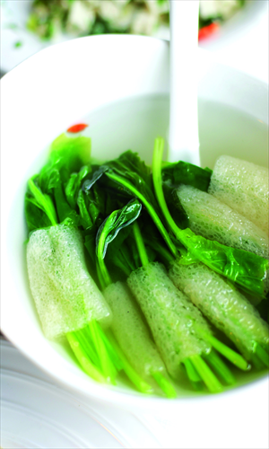 Just a few dishes that you can expect to get in a traditional vegetarian restaurant Photos: CFP