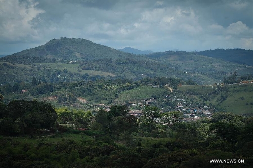 Photo taken on March 31, 2013, shows the San Agustin town in Huila, Colombia. San Agustin Archaeological Park is located in the southern Colombian Department of Huila, which will celebrate its centenary and being denominated as World Cultural Heritage in 1995 by United Nations Educational, Scientific and Cultural Organization (UNESCO) this year. (Xinhua/Jhon Paz)