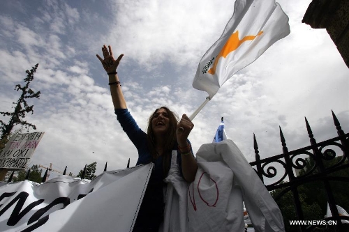 Ordinary Cypriots step in the streets to protest against the massive 