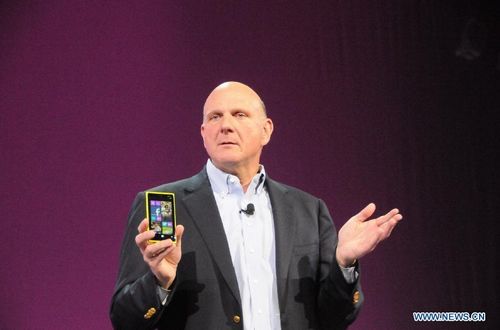 Microsoft CEO Steve Ballmer speaks at a special media event to announce the next generation Windows Phone, Windows Phone 8, at the Bill Graham Auditorium in San Francisco, the United States, on October 29, 2012. Photo: Xinhua