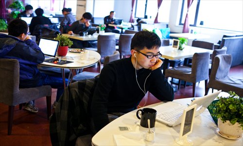 Garage Cafe is a hub for aspiring business owners in China's Silicon Valley. Photo: Li Hao/GT