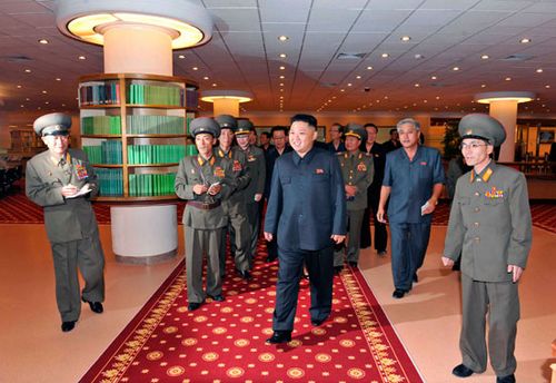 According to KCNA, DPRK's top leader Kim Jong Un inspected the newly-built e-library at the Exhibition of Arms and Equipment of Korean People's Army (KPA) on August 31. During the inspection, Kim stressed the importance of defense industry development and modernization of KPA technical equipment. Photo: Xinhua