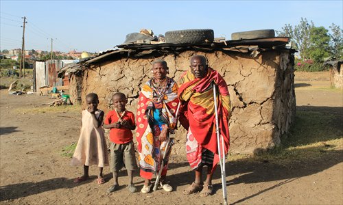 Residents of Kitengela, a Maasai village outside of Nairobi Photo: Wang Shutong/GT