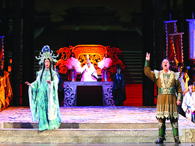 BMW Master Hall performance of Turandot. Photo: Courtesy of Li Zhongsheng from Guangzhou Opera House