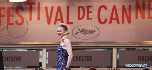  Jury member, Australian actress Nicole Kidman arrives for the screening of American film Inside Llewyn Davis in competition at the 66th Cannes Film Festival in Cannes, southern France, May 19, 2013. (Xinhua/Gao Jing) 