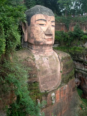 The Leshan Buddha is the largest stone carved Buddha in the world