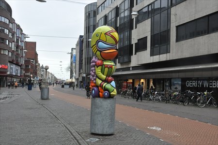 A sculpture in the street