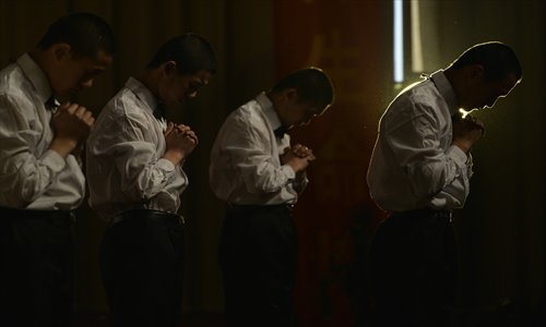 Young offenders perform the play Grateful Heart, a play about remorse, at a juvenile detention center in Taiyuan, Shanxi Province, on January 17, 2013. Photo: CFP