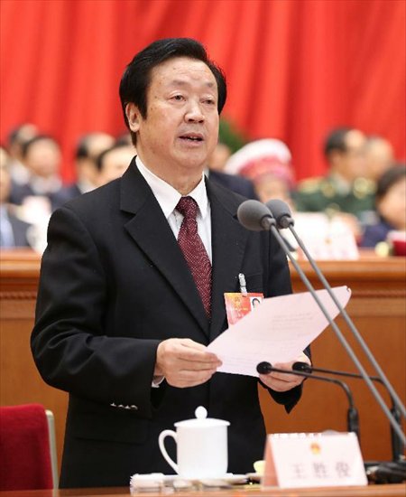 The sixth plenary meeting of the first session of the 12th National People's Congress (NPC) is held at the Great Hall of the People in Beijing, capital of China, March 16, 2013. 